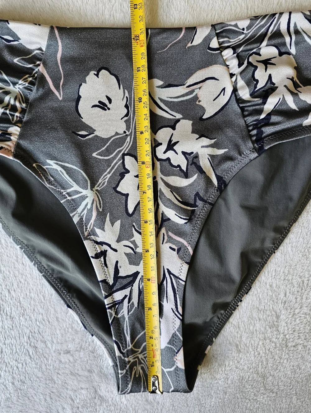 Athleta Aqualuxe High Rise Wildflower Bikini Bottoms XXS Cottagecore‎ Coastal
